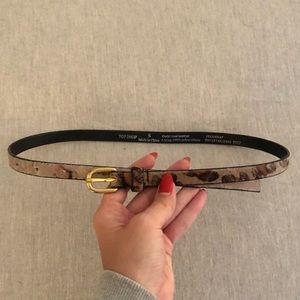 TopShop skinny leopard belt